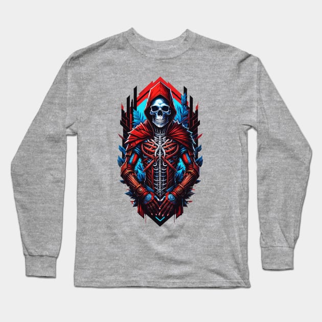 skeleton in red hood Long Sleeve T-Shirt by DeathAnarchy